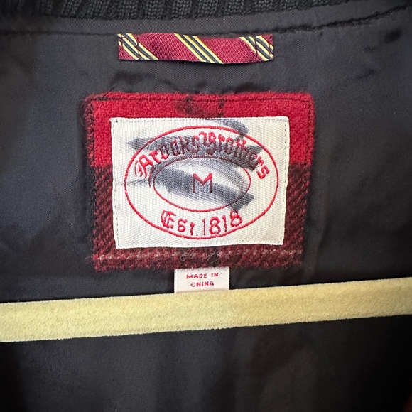 Brooks Brothers Red and Black Plaid Bomber Jacket - Picture 3 of 3